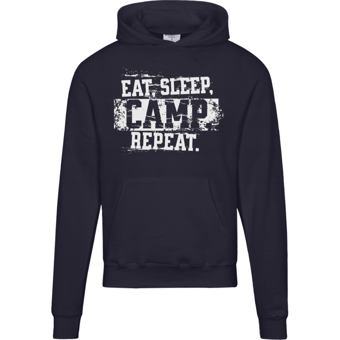 Eat, Sleep, Camp, Repeat Hoodie – Champion Powerblend®
