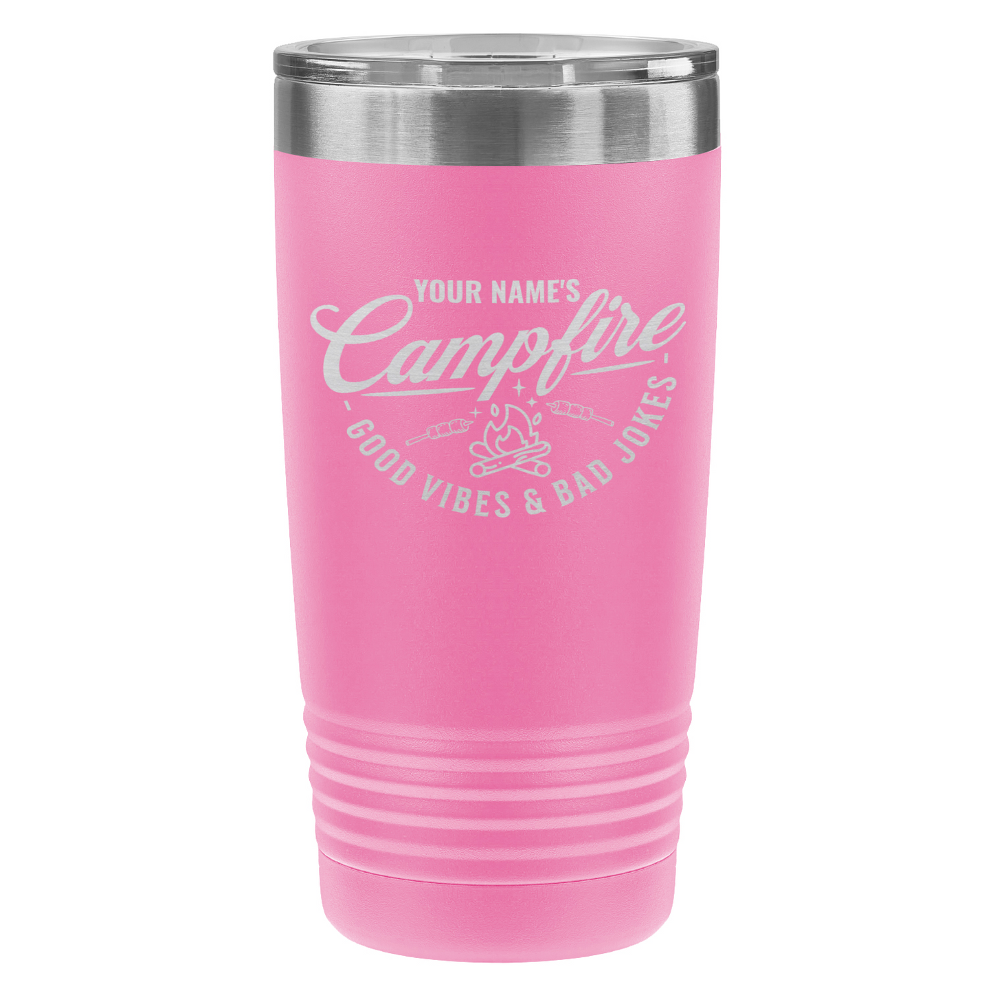 Personalized Campfire Tumbler – Custom Laser Engraved 20oz Polar Camel Drinkware