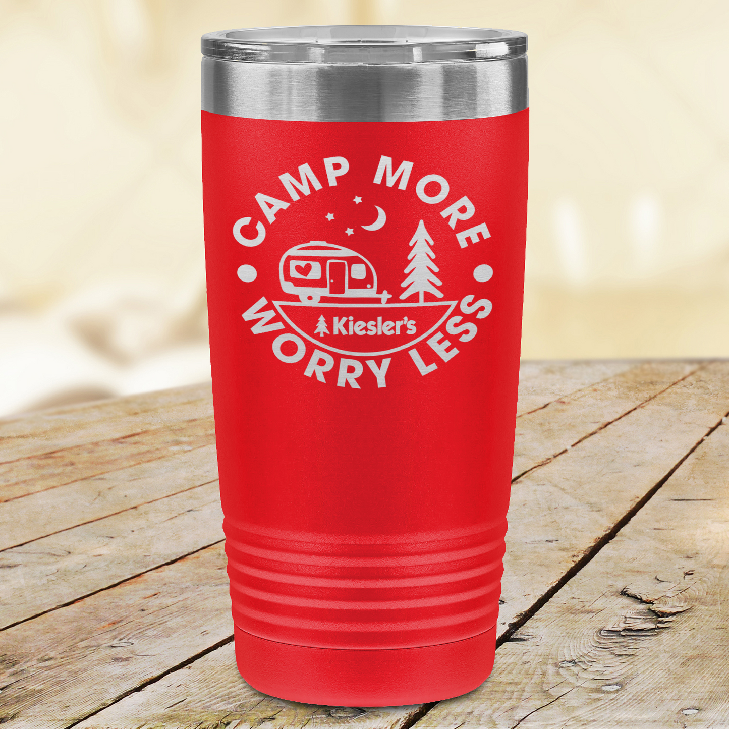 Camp More, Worry Less Engraved 20oz Polar Camel Tumbler – Kiesler's Insulated Mug