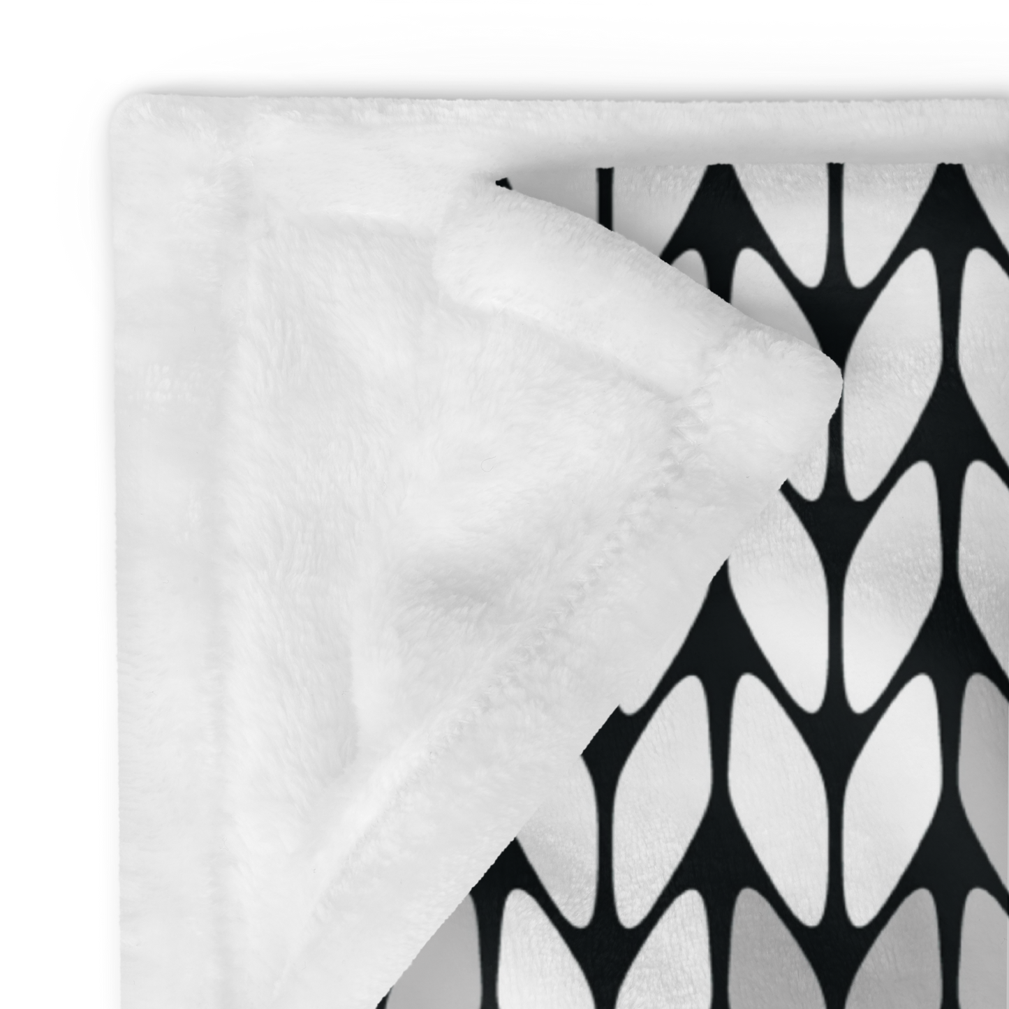 Kiesler’s Black Faux Knit Pattern Throw Blanket – Soft Silk Touch