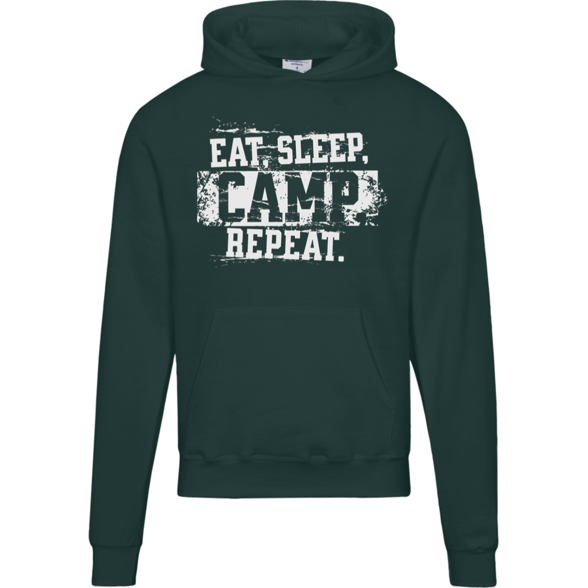 Eat, Sleep, Camp, Repeat Hoodie – Champion Powerblend®