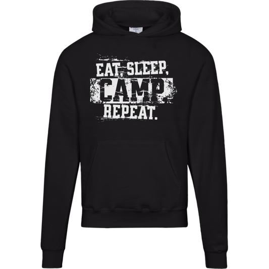 Eat, Sleep, Camp, Repeat Hoodie – Champion Powerblend®