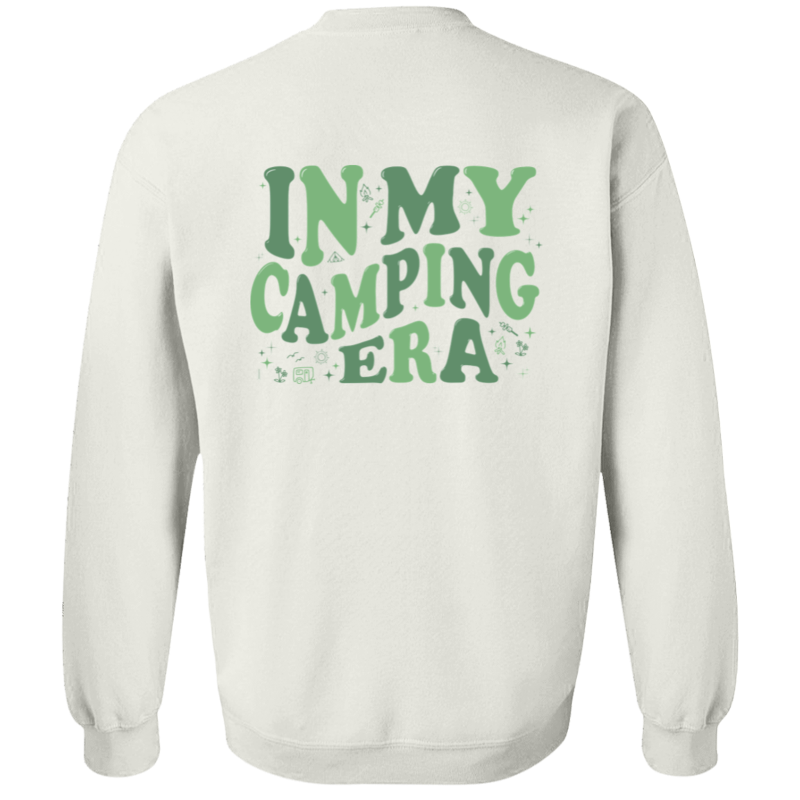 In My Camping Era Crewneck Sweatshirt – Green Camping Design