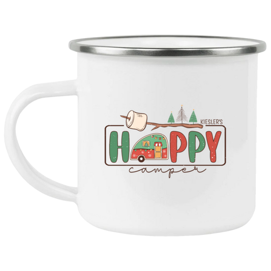 Kiesler's Happy Camper 12oz Enamel Mug