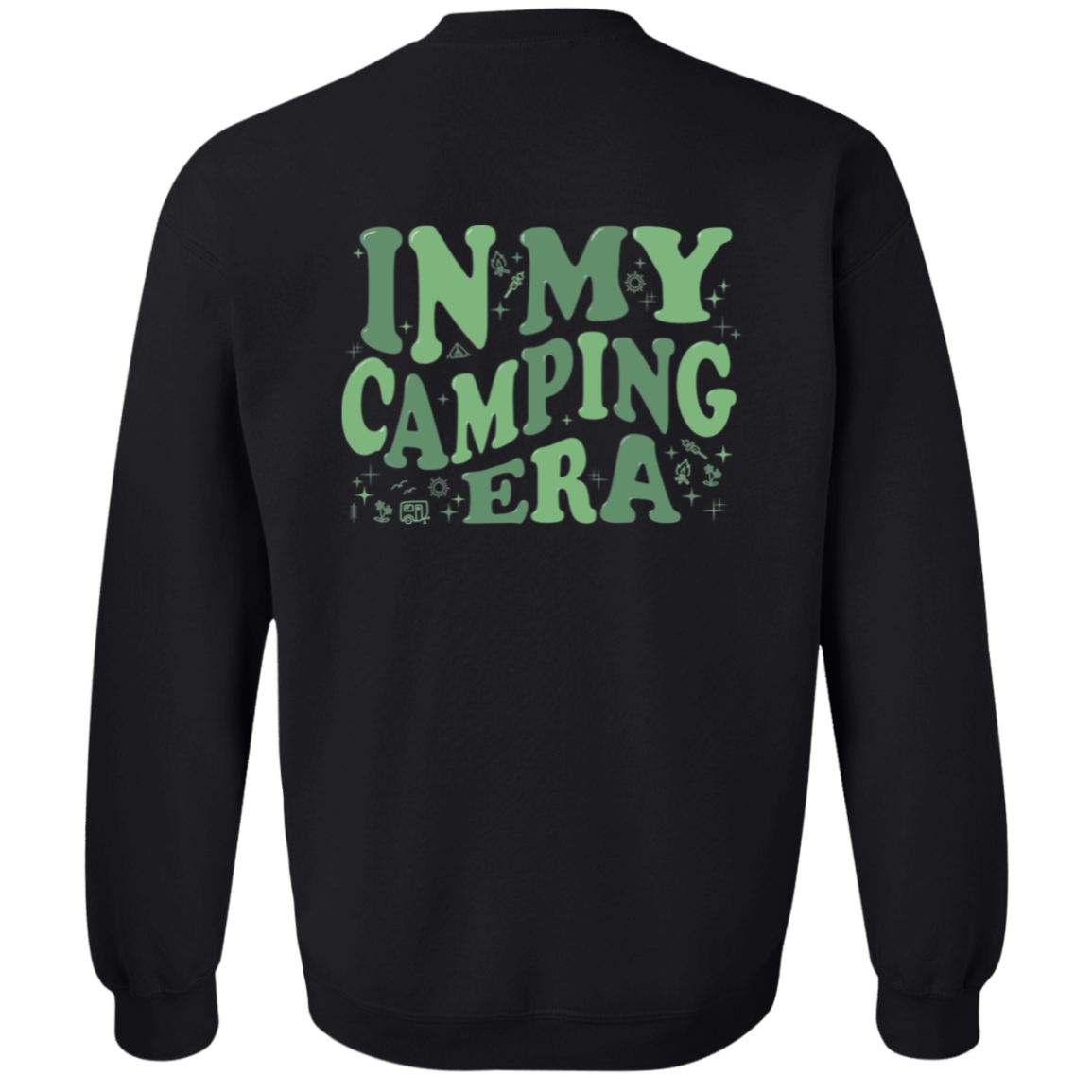 In My Camping Era Crewneck Sweatshirt – Green Camping Design