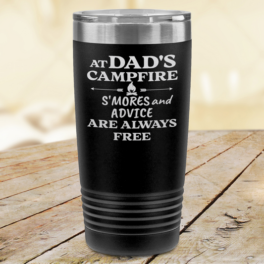 At Dad’s Campfire Tumbler – Custom Laser Engraved 20oz Polar Camel Drinkware