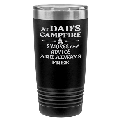 At Dad’s Campfire Tumbler – Custom Laser Engraved 20oz Polar Camel Drinkware