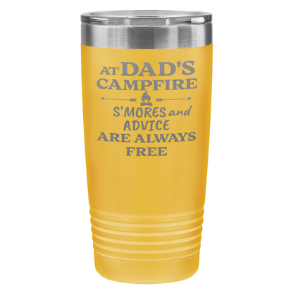 At Dad’s Campfire Tumbler – Custom Laser Engraved 20oz Polar Camel Drinkware