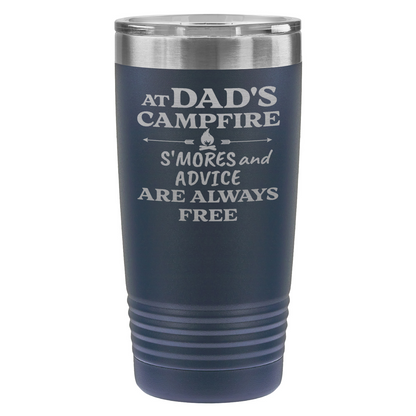 At Dad’s Campfire Tumbler – Custom Laser Engraved 20oz Polar Camel Drinkware