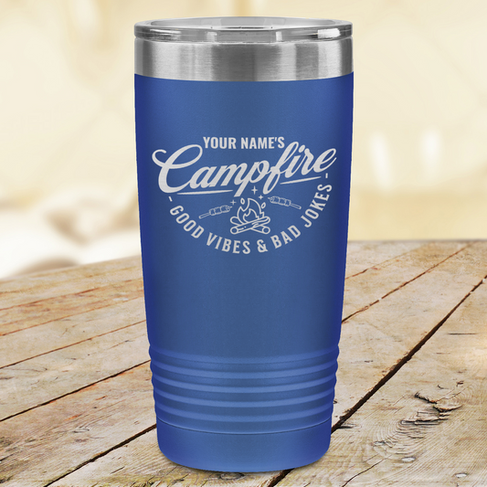 Personalized Campfire Tumbler – Custom Laser Engraved 20oz Polar Camel Drinkware