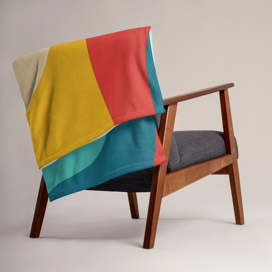 Kiesler’s Retro Abstract Throw Blanket – Soft Silk Touch